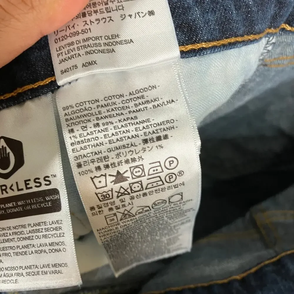 Levi's 541 Dark Wash Jeans Mens Size 44x30 Straight Fit Denim Casual‎ Classic